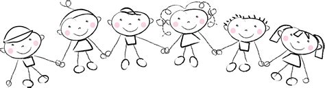 Free Kids Holding Hands Black And White, Download Free Kids Holding ...