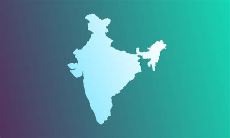 Premium Vector | India map background with blue and green gradient