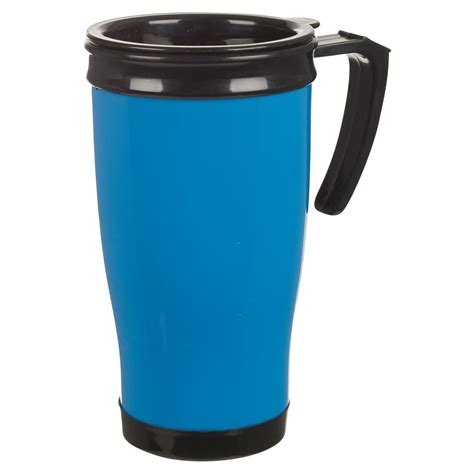 Insulated Double Wall Non Spill Travel Mug With Lid Easy Grip Coffee ...