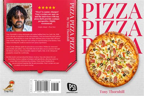 FREE PSD 6X9 Pizza Book Cover Design