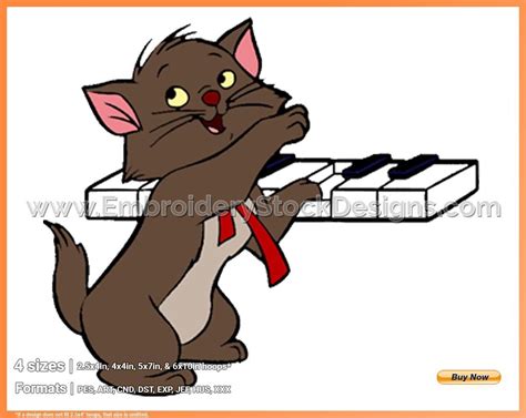 Berlioz Playing Piano - The Aristocats - Disney Movie Characters in 4 ...