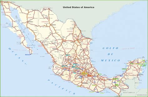 Mexico road and highways map - Ontheworldmap.com