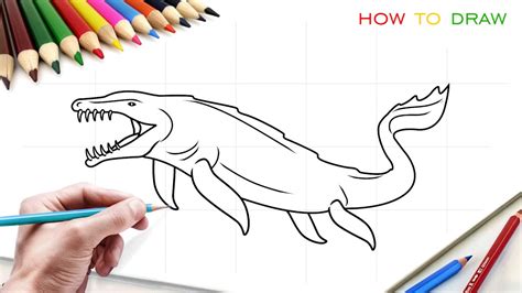 Mosasaurus Drawing Easy