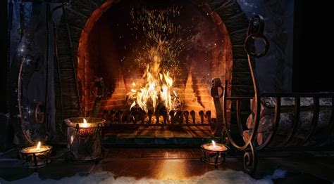 yule log burning in fireplace | Pagan Calendar