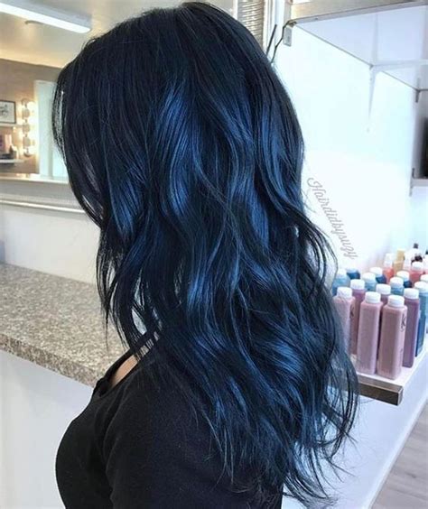 Dark Blue Hair in 2020 | Hair color for black hair, Blue ombre hair ...