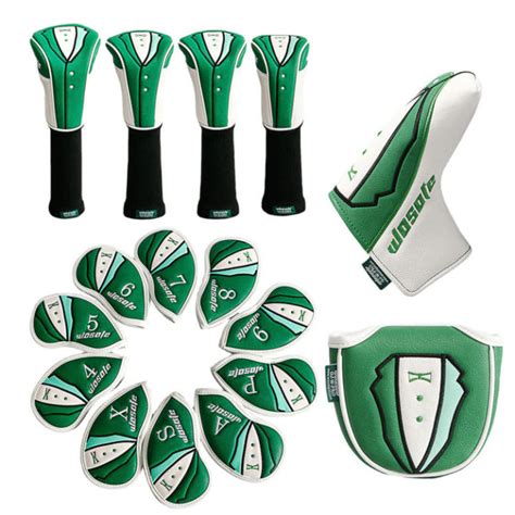 Golf Club Covers Green Jacket Golf Irons Club Head Covers With Number ...