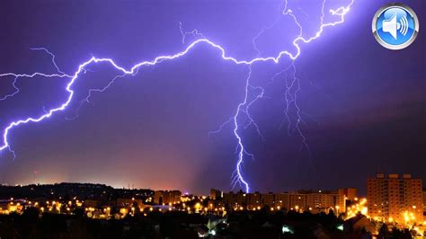 Thunderstorm Sound Effects #5 I Thunderstorm And lightning Strike ...