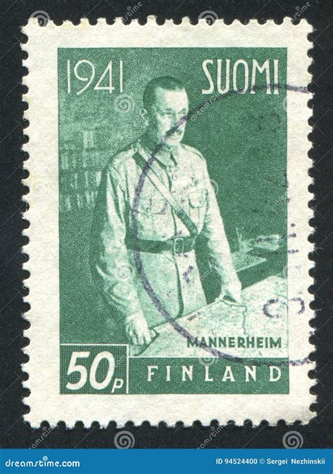 Marshal Mannerheim editorial image. Image of postmark - 94524400