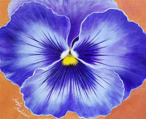 Pansy Acrylic Painting Tutorial by Angela Anderson on Facebook in my ...