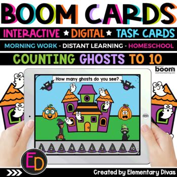 BOOM CARDS Halloween Counting To 10 Mini Decks | October | Made By Teachers