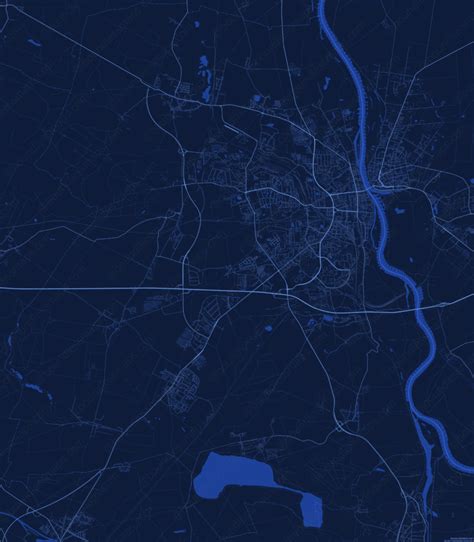 Frankfurt (Oder) - Dark Blue Vector Map | Boundless Maps