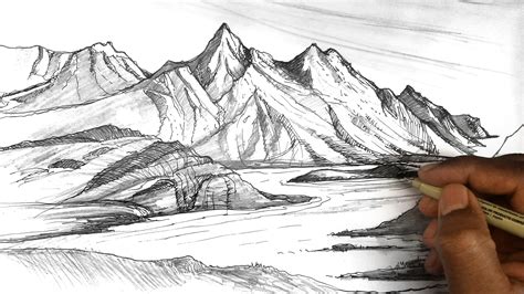 Mountain Sketches Clip Art at PaintingValley.com | Explore collection ...