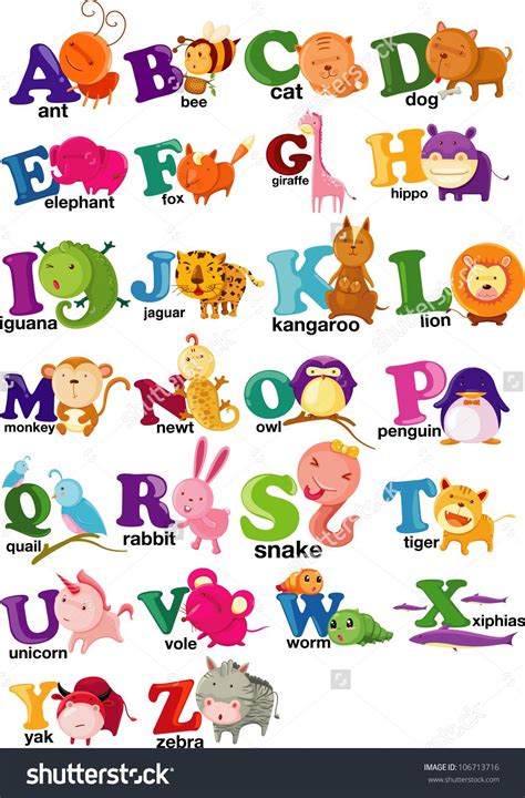 Pin by Steffie Sandlian on abc | Animal alphabet letters, Art wall kids ...