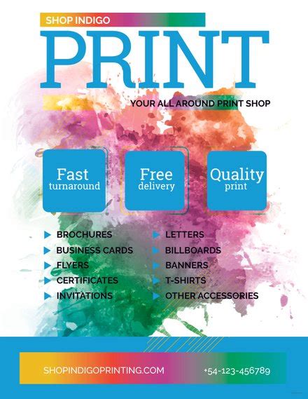 Free Print Shop Flyer Template in Adobe Photoshop, Microsoft Word ...