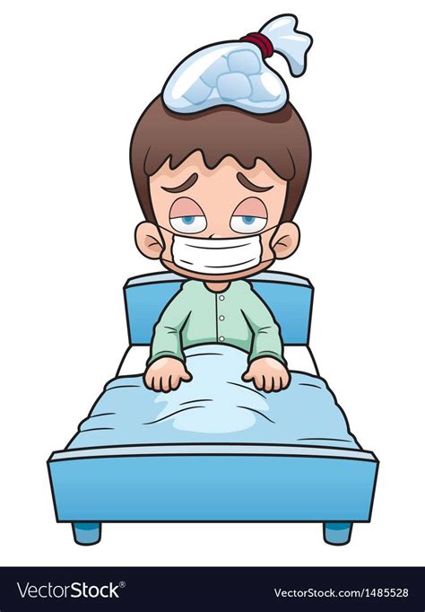 Sick boy cartoon Royalty Free Vector Image - VectorStock Cartoon Clip ...