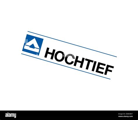 Hochtief, rotated logo, white background B Stock Photo - Alamy