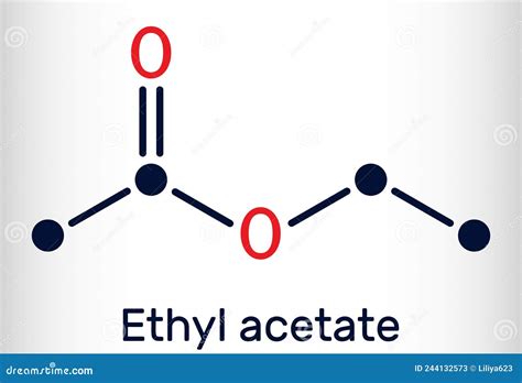 Ethyl Acetate, Ethyl Ethanoate, C4H8O2 Molecule. It Is Acetate Ester ...