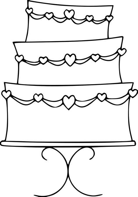 Birthday Cake Outline - Cliparts.co