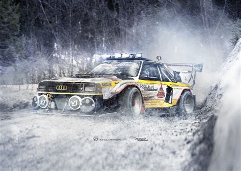 #YASIDDESIGN #render audi quattro #Audi rally cars #car #snow #Rally # ...