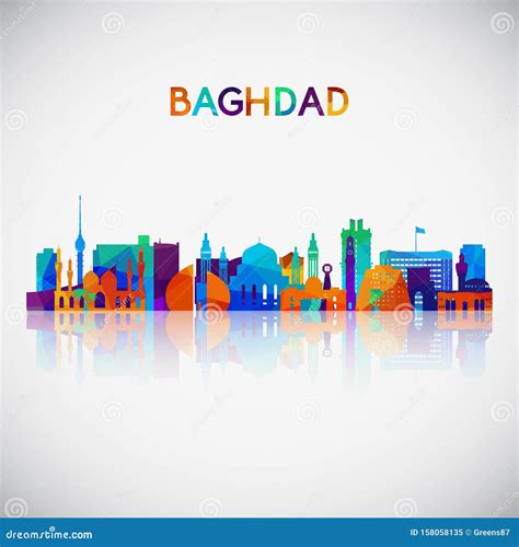 Baghdad Skyline And Landmarks Silhouette Cartoon Vector | CartoonDealer ...