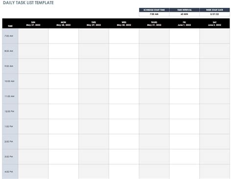 Daily Task Tracker Excel Template Free Download