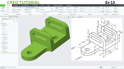 CREO 3D Modeling Tutorial | Ex 13 - YouTube