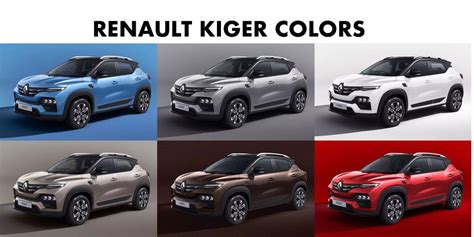 Renault Kiger Colors: Blue, Brown, Grey, White, Red, Silver - GaadiKey