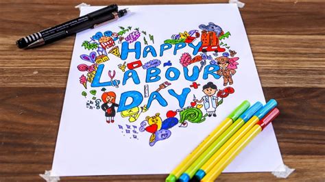 Doodling Happy Labour Day || 1st May International workers Day 2020 ...