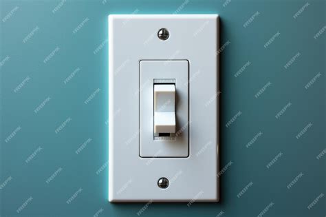 Premium AI Image | White light switch with button Generative AI