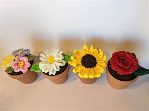 Potted Crochet Flowers – To Craft A Home