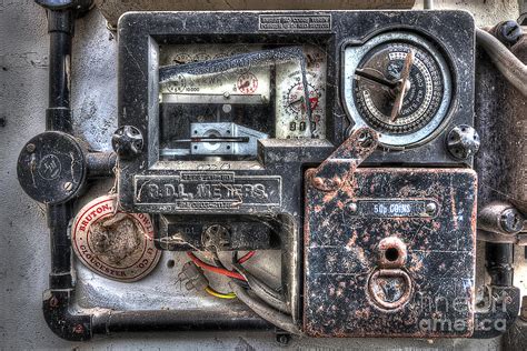 Old Coin Electric Meter Photograph by Steve H Clark Photography