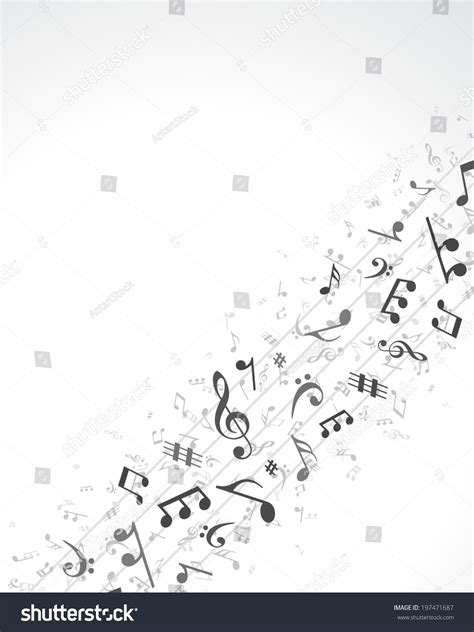 Music Notes Vector Background Stock Vector (Royalty Free) 197471687 ...