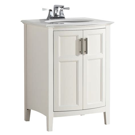 White Bathroom Vanity 24 : Shop WYNDENHALL Salem 24 inch Contemporary ...