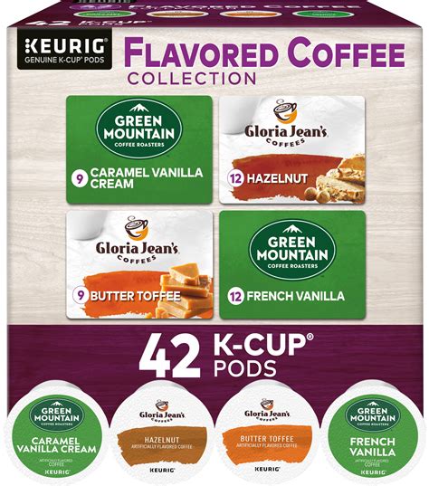 Keurig Green Mountain Coffee Flavored Coffee Collection K-Cup Pods (42 ...