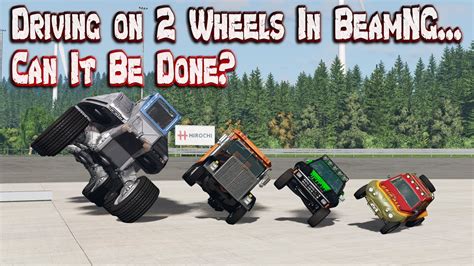 Driving on 2 wheels in BeamNG...Can it be done? - YouTube