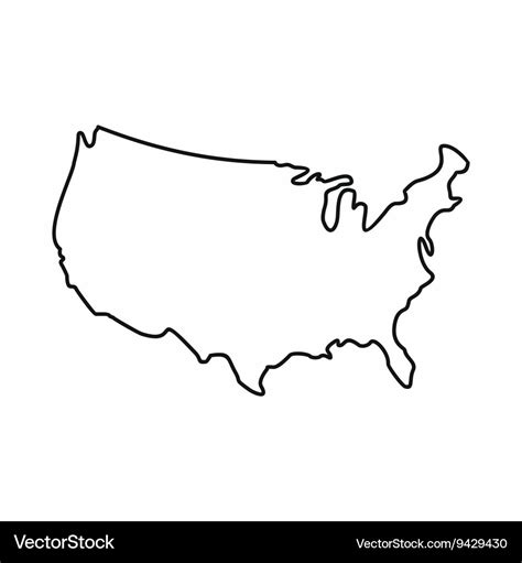 Outline Of The Usa Map - Verla Jeniffer