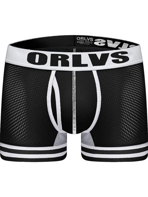 Men's Underwear Boxer Briefs Mesh Nylon No Ride-up Sport Underwear ...