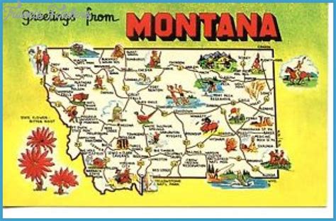 Montana Map Tourist Attractions - TravelsFinders.Com