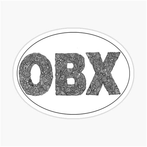 "OBX" Sticker for Sale by brigidmary | Redbubble