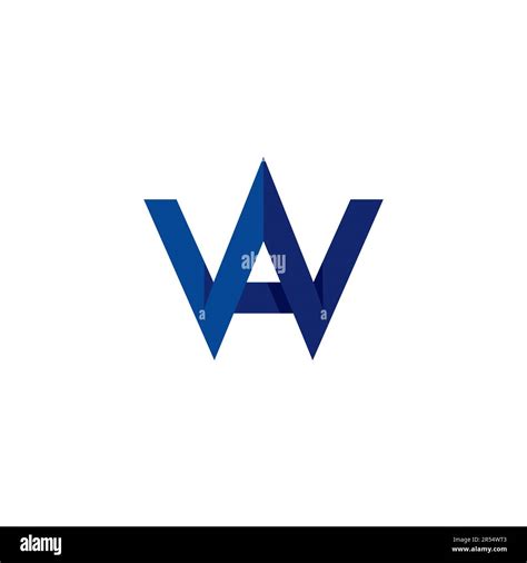 WA Logo Design. Letter W and A vector Illustration. WA Icon Stock ...