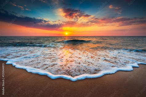 Beautiful sunrise over the sea Stock Photo | Adobe Stock