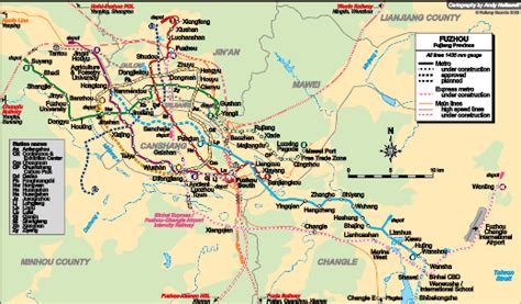 Fuzhou - city map | Country profile | Railway Gazette International