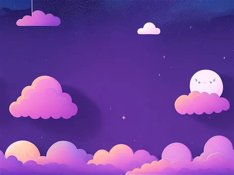 Premium Photo | Background of Cute Clouds and Night Sky