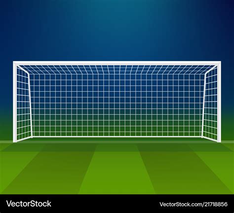 Soccer goal football goalpost with net Royalty Free Vector