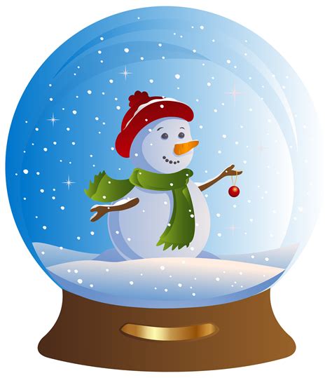 Snowman Snowglobe Transparent PNG Clip Art Image | Gallery Yopriceville ...