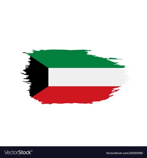 Kuwait flag Royalty Free Vector Image - VectorStock