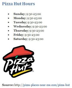 Pizza Hut Hours