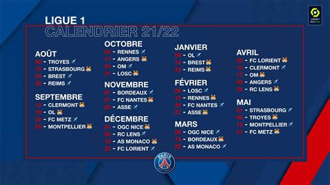 Ligue 1 fixture list unveiled! | Paris Saint-Germain