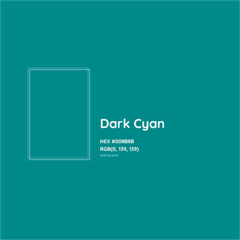 About Dark Cyan - Color codes, similar colors and paints - colorxs.com