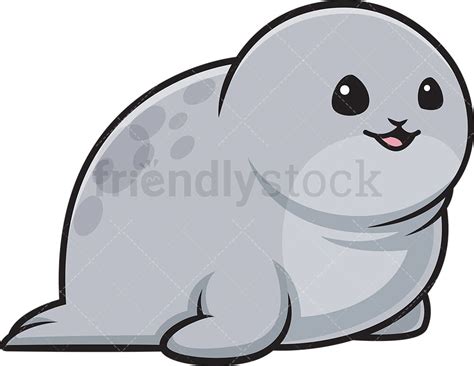 Fat Seal Cartoon Clipart Vector - FriendlyStock